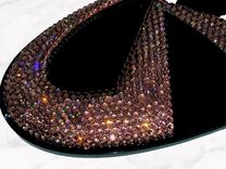 Infiniti Crystallized Car Emblem Bling Genuine European Crystals Bedazzled 3 small