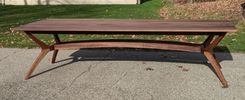 Mid Century Inspired Walnut Dining Table 2 small