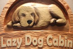 Custom Carved Dog Signs, Dog Furniture, Dog Memorials, Pet Signs, Cat Signs By Lazy River Studio 2 small