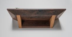 Floating Walnut Console Table 4 small