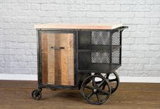 Kitchen Island, Kitchen Island Cart, Modern Bar Cart, Kitchen Preparation Work Station. Service Cart 1 small