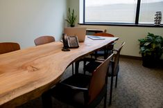 Sycamore Conference Table, Sycamore Dining Table, Live Edge Conference Table, Meeting Table 5 small