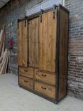 Rustic Industrial Armoire / Clothing / Storage / Shelf / Shelving / Drawers / Wardrobe 2 small