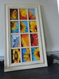 Sunflower Theme Decoupage Glass Panel Wall Hanging 5 small