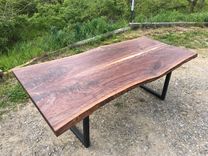Live Edge Highly Figured Walnut Dining Table 1 small
