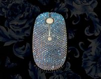 Crystallized Wireless Computer Mouse Usb Bling Bedazzled Genuine European Crystals 3 small