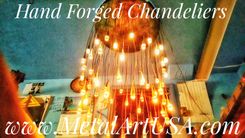Hand Forged Bronze Chandelier 1 small