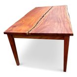 African Mahogany Dining Table + 2 Benches 2 small