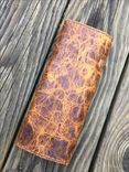 Handmade Leather Embossed Wallet With Handmade Closure Featuring 43 Nascar Richard Petty's Number 3 small
