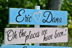 Wedding Beach Wooden Sign, Nautical Wood Arrow Directional Signage 6 small