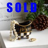 Vintage Check Courtly Jewelry Keeper Checkered Ring Holder 1 small