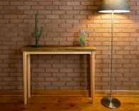 Black Limba And Maple Wood Table For Entry, Hall Or Wall 3 small