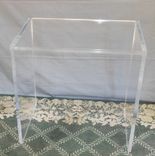 Acrylic Side / End Table - Slab Leg, Simple Design - Hand Crafted, Made To Order 6 small