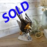 Courtly Songbird Checked Bird Figurine 8.5" Checkered Song Bird Decor 1 small