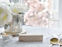 Custom Text Acrylic Wedding Table Sign, Clear, White, Or Black Acrylic, Personalized Sign 3 small