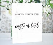 Custom Text Acrylic Wedding Table Sign, Clear, White, Or Black Acrylic, Personalized Sign 2 small