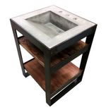 Open Frame Steel And Reclaimed Oak Bath Vanity Base 4 small
