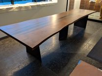 Walnut And Steel Dining Table 1 small