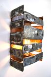 Wine Barrel Wall Sconce - Boucle - Made From Retired California Wine Barrel Rings 2 small