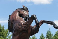 10 Feet! Giant Rearing Horse Bronze Statue | Life Size Bronzes Bronze Sculptures - Lost Wax Casting 4 small