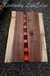 Orange And Chocolate Coffee Table- Live Edge Coffee Table- Modern Coffee Table- Bright Orange 6 small