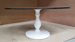 Oval Dining Room Table With Turned Base Pedestal Banquette 3 small