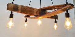 Wine Barrel Stave Chandelier - Kuvu - Made From Reclaimed California Wine Barrels 1 small