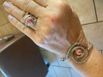 Sterling Silver Swirl Bangle 5 small