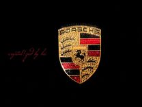 Porsche Crystallized Car Emblem Bling Genuine European Crystals Bedazzled 2 small