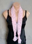 Floral Pink Chiffon Scarf 4 small