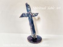Cross And Christian Metal Table Art Made Of Hand Forged Iron 2 small