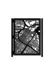 Decorative Urban Steel Gate - Houston City Streets - Garden Gate - Decorative Wall Panel 1 small