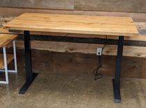 Reclaimed Wood Adjustable Height Home Office Desk 1 small