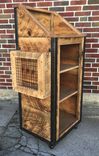 Rustic Industrial Barn Board Hostess / Host / Wait Staff Station / Stand / Reception Desk In Honey 3 small