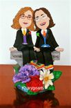 Gay Wedding Look Alike Cake Topper Party Centerpiece 2 small