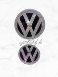 Vw Volkswagen Crystallized Car Emblem Bling Genuine European Crystals Bedazzled 3 small