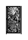 Modern Steel Gate - Los Angeles - City Street Gate - Decorative Steel Panel - Urban Art Panel 3 small