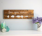 Personalized Soundwave With Qr Code Wood Sign, Custom Voice Recording Art, Memorial Gift 1 small