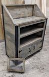 Rustic Industrial Hostess / Host / Wait Staff / Stand / Reception Desk W/ Menu Holder (Deluxe) 3 small