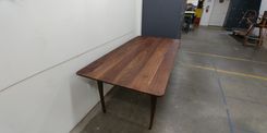 Mid-Century Modern Solid Walnut Dining Table (Or Desk) 1 small