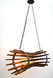 Wine Barrel Stave Chandelier - Portunus - Made From Reclaimed California Wine Barrels 5 small
