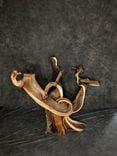 Triple Head Juniper Taxidermy Pedestal 2 small