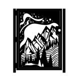 Decorative Steel Gate - Metal Art Panel - Mountain View - Mountain Garden Gate - Handmade 3 small