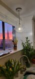 Clear Petra Elliptical Blown Glass Pendant Light 2 small