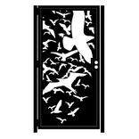 Artistic Steel Gate - Hitchcock Steel Art -  Decorative Steel Art Panel - Handmade 2 small