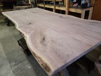 Black Walnut Slab Table And Benches 4 small