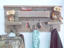Rustic & Shabby Entry And Foyer Organizers With Coat And Key Hooks 4 small