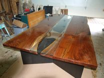 Live /Edge Walnut Table With Glass 5 small