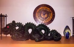 Battlestar Galactica Laser Cut Stained Wood Clock 3 small