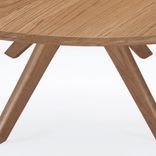Round Midcentury Dining Table In White Oak "Kapok Table" 3 small